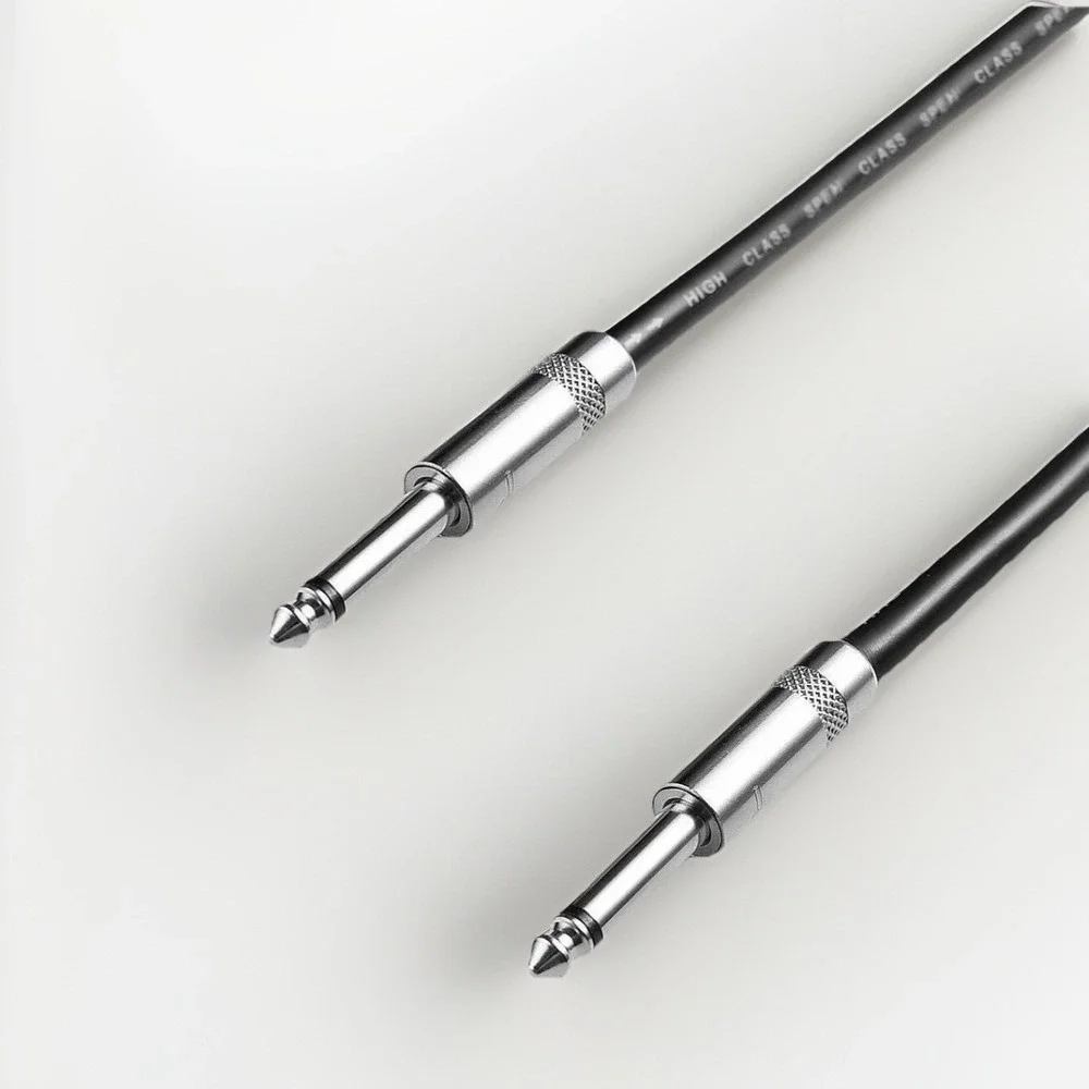 Speaker Microphone Cable Male Plugs 100ft with 1/4 inch‎ Tip-Sleeve Connectors
